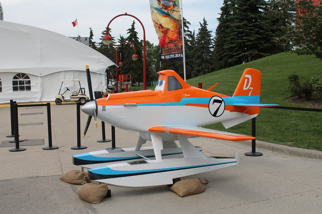 custom built parade float of Dusty the plane for Walt Disney Studios 
