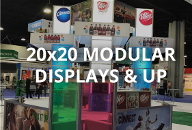 20x20 modular displays button