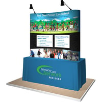 Portable Table Top Pop-Up display with fabric panel options