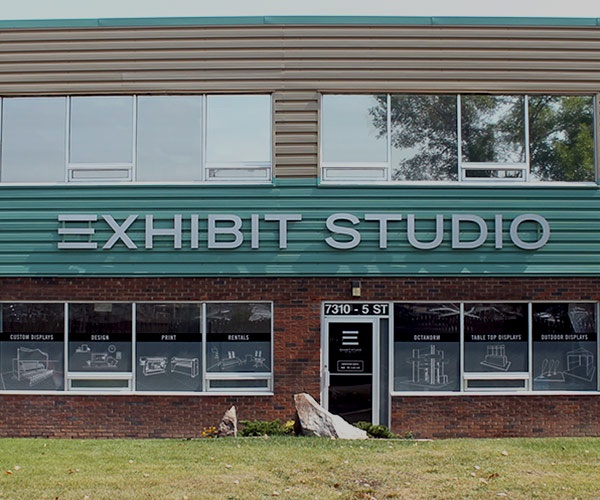 Exhibit Studio Calgary outside office building 