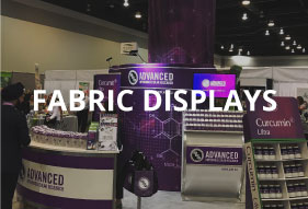 Portable fabric exhibit and trade show displays 