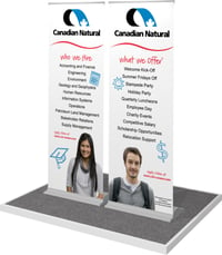 portable banner stand mini me display for CNRL